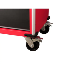 52 In. W X 22 In. D 12 Drawer Heavy Duty Mobile Workbench Cabinet in Red
