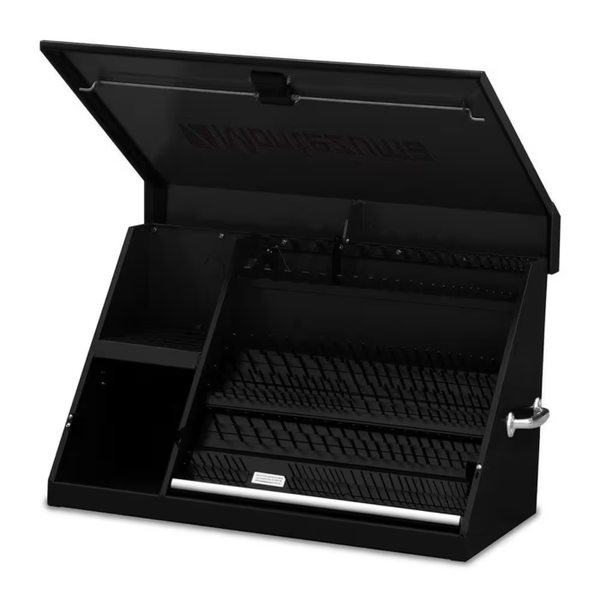 37 In. W X 18 In. D Portable Triangle Top Tool Chest for Sockets, Wrenches and Screwdrivers in Black Powder Coat
