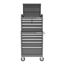 27 In. 11-Drawer Tool Chest and Cabinet Combo in Glossy Gray