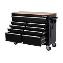 46 In. W X 18 In. D 9-Drawer Black Mobile Workbench Cabinet